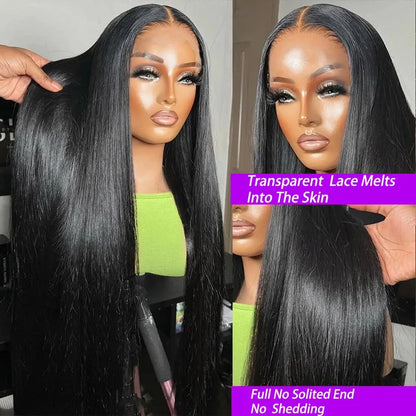 200% Density Hd Lace Front Wigs Human Hair Straight 13x4 Full Frontal Real Large Lace Wig 15A Grade 100% Virgin Human Hair