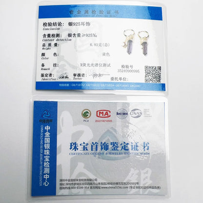 Gold Plated Hoop Earrings Moon with Imitation Amethysts Europe Fine Jewerly For Women Vintage Gift In Solid 925 Sterling Silver