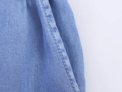 HH Women Solid Pant Sets Short Sleeves Bow Single-breasted Turn-Down Collar Shirts+Autumn Elastic Waist Pockets Wide Leg Pants Badiee Stylez