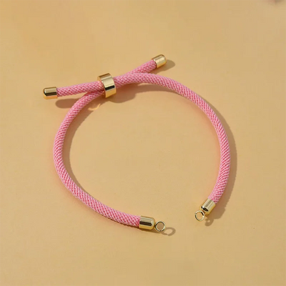 10Pcs Twisted Nylon Cords Bracelet Adjustable Extension Tail Chain Connector For DIY Handmade Jewelry Making Accessories Color 9