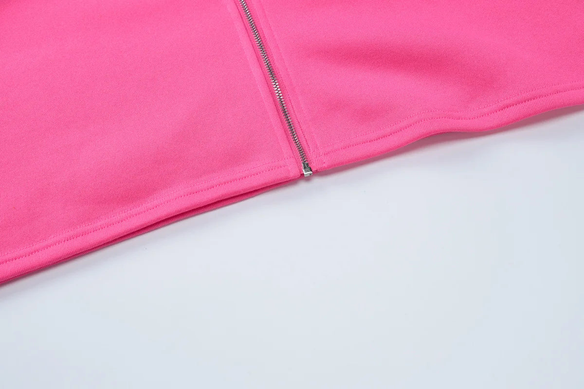 Leosoxs Women Casual Two Piece Pants Set Y2K Long Sleeve Mini Sweatshirt Cardigans Hoodies Tops+ Pant Tracksuits Fashion Winter