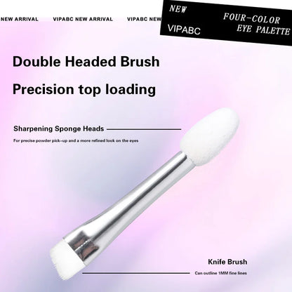 4Color Glitte Eyeshadow Palette Blush Eyeliner Eyeshadow Highlight Contour Palette Eyes Makeup Cute Beauty Cosmetics