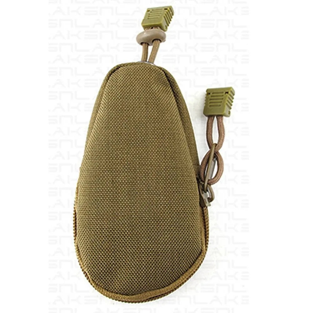 Practical Oxford Cloth Mini Key Holder Multipurpose Easy to Use Men Coin Purses Portable Mini Zipper Case Outdoor Brown