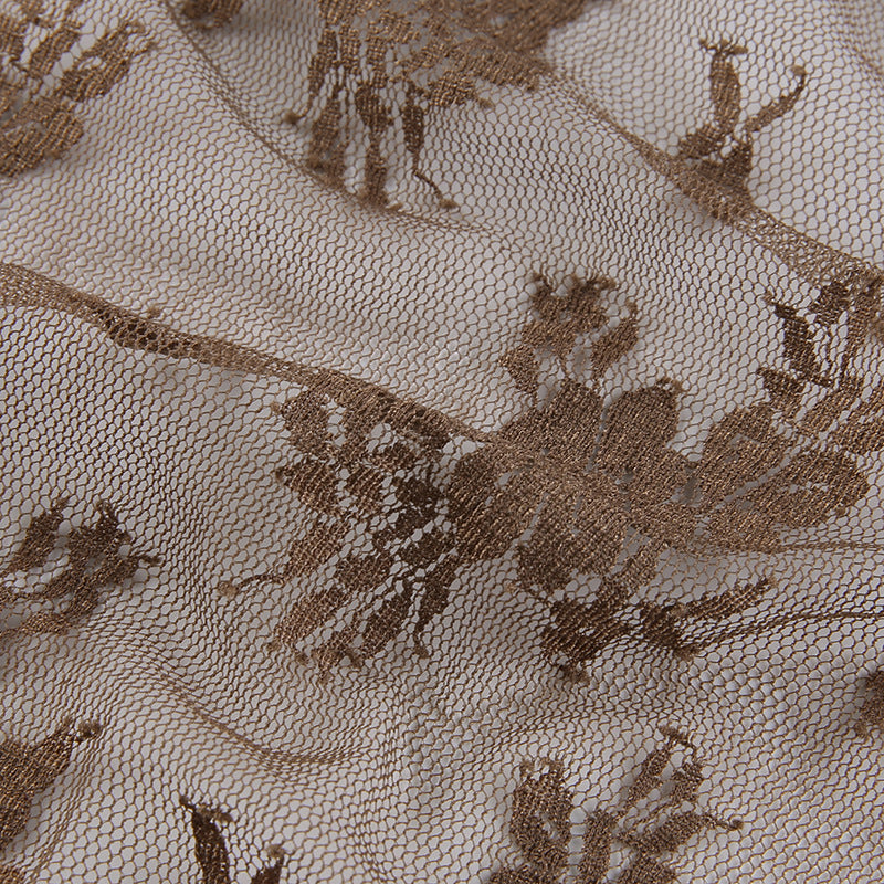 Women Sexy See Through Cardigans Y2K Long Sleeve Lace Mesh Lace Vintage Lace Tie Up Floral Crop Tops Streetwear Cardigans