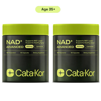 NAD+ ADVANCED 500mg - Food Supplement - NAD Supplement with Resveratrol Support Skin Health and Overall Energy - 60 Capsules ADVANCED-2