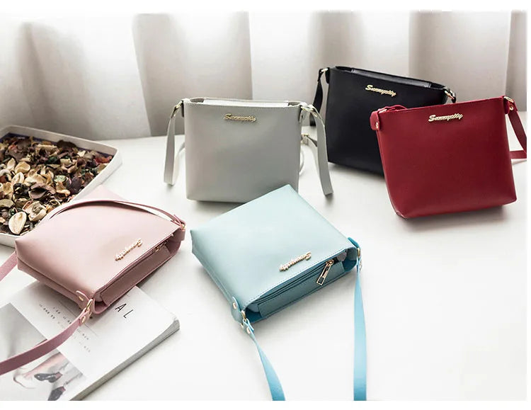 Fashion Solid Color Shoulder Bag Women Crossbody Bags Women PU Leather Woven Bag Mobile Phone Purse Mini Handbags hand bag