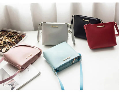 Fashion Solid Color Shoulder Bag Women Crossbody Bags Women PU Leather Woven Bag Mobile Phone Purse Mini Handbags hand bag