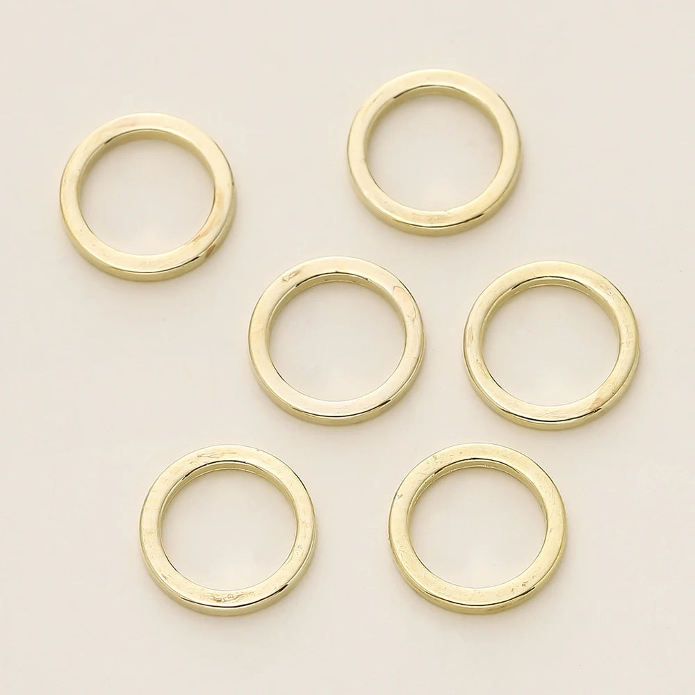 10/20Pcs/Pack 14K/18K Gold Color Plated Close Jump Rings Split Rings Connector for Jewelry Necklace Making Accessories 14K Gold