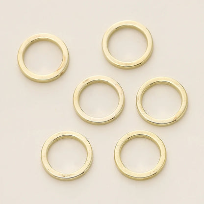 10/20Pcs/Pack 14K/18K Gold Color Plated Close Jump Rings Split Rings Connector for Jewelry Necklace Making Accessories 14K Gold