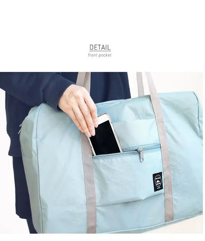 1-piece foldable travel bag, weekend travel bag, gym bag, suitable for airline carry on luggage bag, business travel storage bag