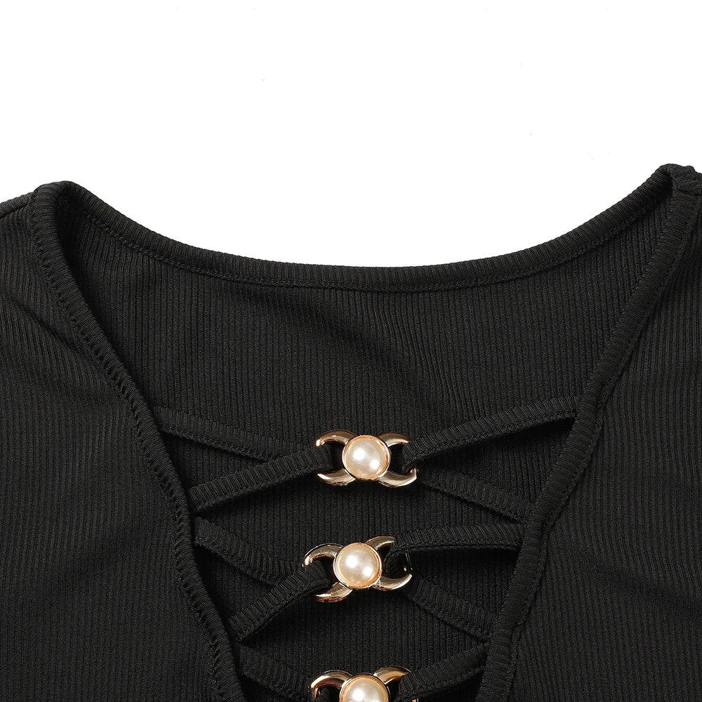 Sexy Slim Women's Tops 2024 Summer Long Sleeve Solid T-shirt Tee Casual Fashion Korean Pullover Shirt for Female Y2K Crop Clothe