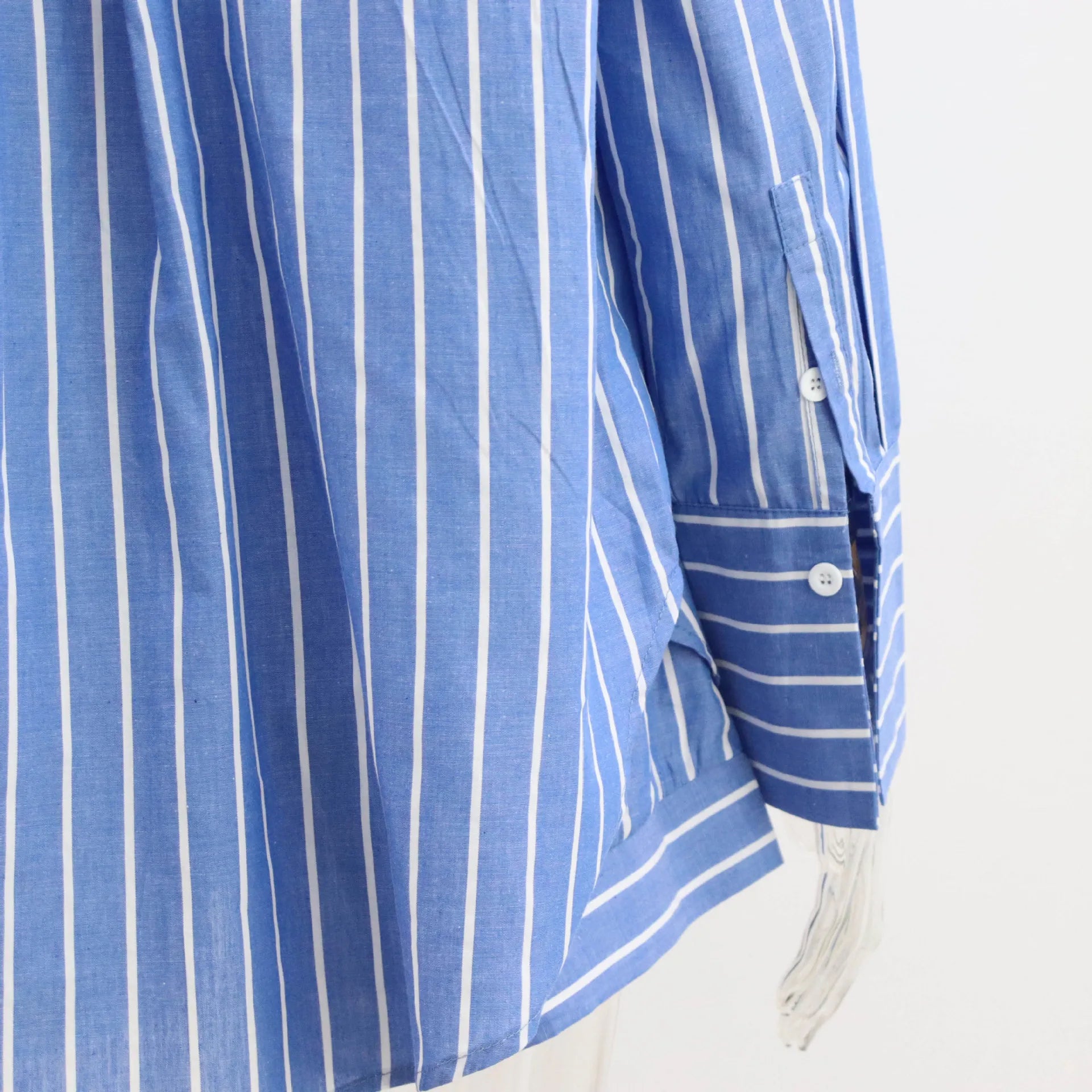 Striped Two Pieces Shorts Set Summer Long Sleeve Turn Down Collar Button Cotton Long Shirts Tops Women Clothing Casual Outfits