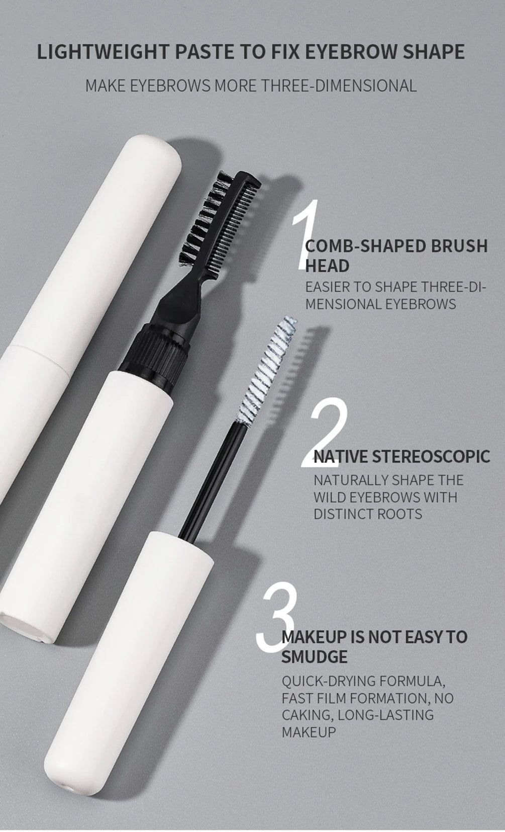 Private Label 8ml Eyebrow Gel Soap Custom Logo Waterproof Long-lasting Fast-dry White Pink Tube Bulk Makeup Cosmetic Beauty