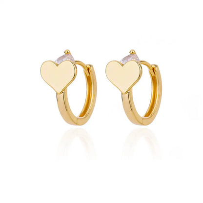 Hollow Heart Earrings for Women Stainless Steel Dangle Drop Earrings 2024 Trend Cubic Zirconia Wedding Couple Ear Jewelry aretes E3127G-5