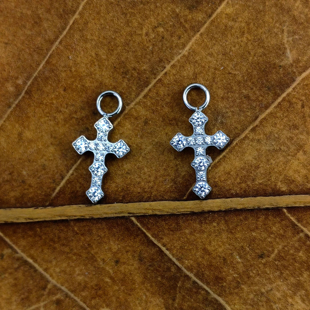 Hot Sale G23 Titanium Hinged Segment Ring Colored Zircon/Tourmaline/Corundum Drop Attachment Charms Piercing Body Jewelry