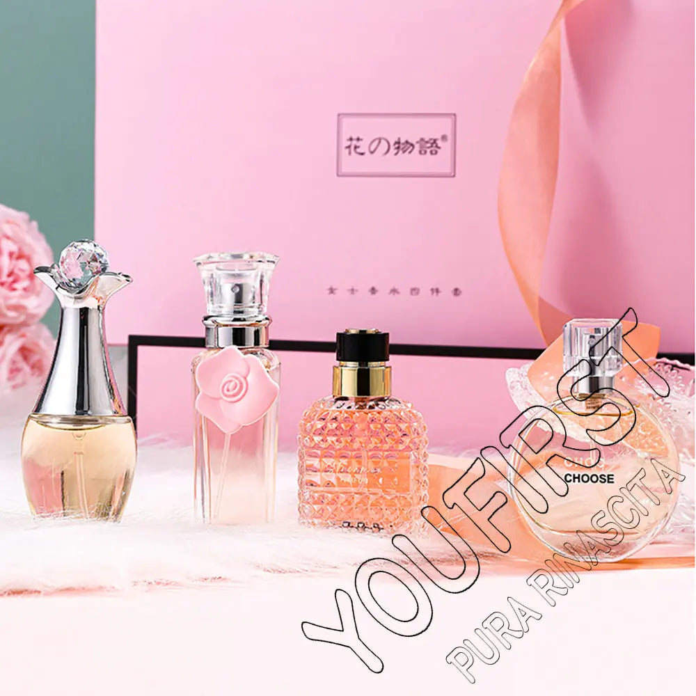 Brand Gift Box 4Pcs Set Perfume Women Parfum Femme 100ml Fresh Natural Floral Scent Spray Feminino Perfumes De Mujer Originales Badiee Stylez