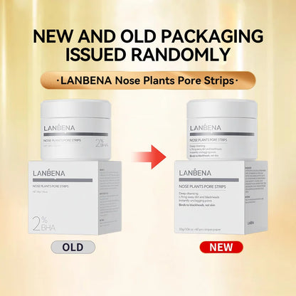 LANBENA Blackhead Remover Nose Mask Peeling Deep Cleansing Face Mask Oil Control Skin Care (60 Stickers)