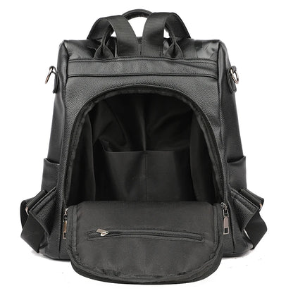 2022 New Women Backpack High Quality Soft Leather Backpack School Bags For Girls Large Capacity Anti-theft Travel Backpack Sac