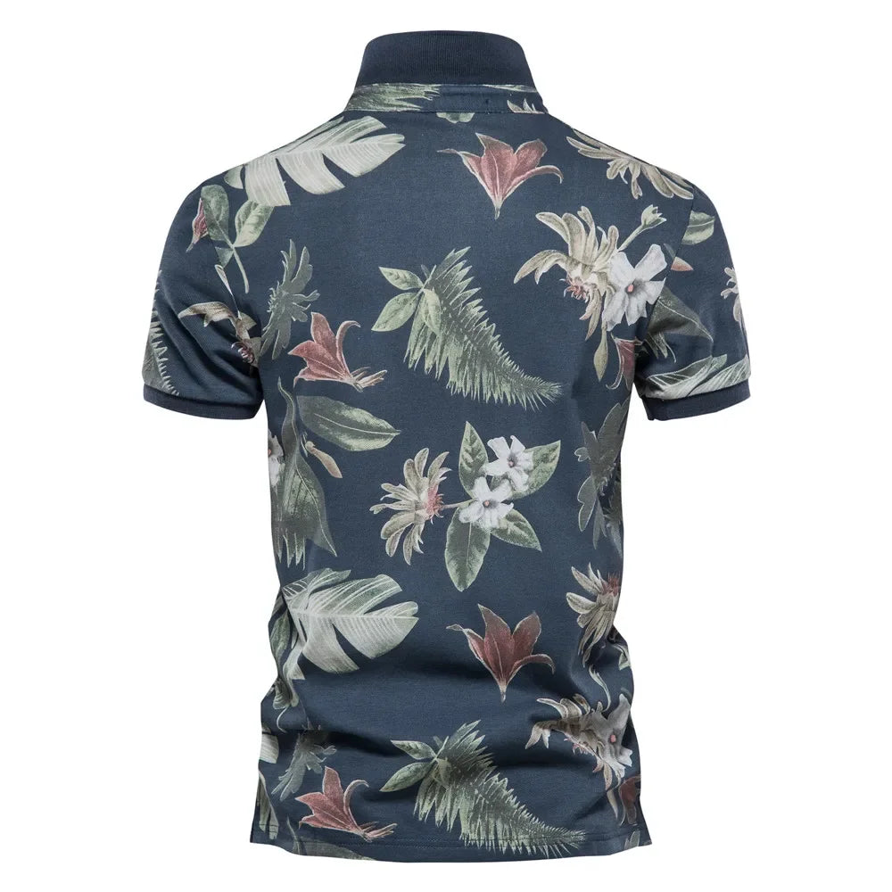 Hawaii Style Polo Shirts for Men Short Sleeve Quality Casual Social Men's Polo T Shirts Summer Men Clothing