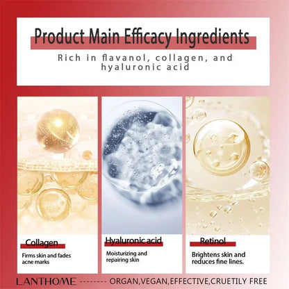 Face Body Whitening Cream Retinol Collagen Hyaluronic Acid 3in1 Remove Dark Spots Eliminate Melanin Dispel Acne Lighten The Skin