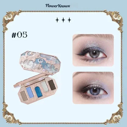 Flower Knows Moonlight Mermaid Eyeshadow Palette 8-Color Matte Shimmer Glitter Eye Makeup Cosmetics Women Beauty Eye Shadow 05 CHINA