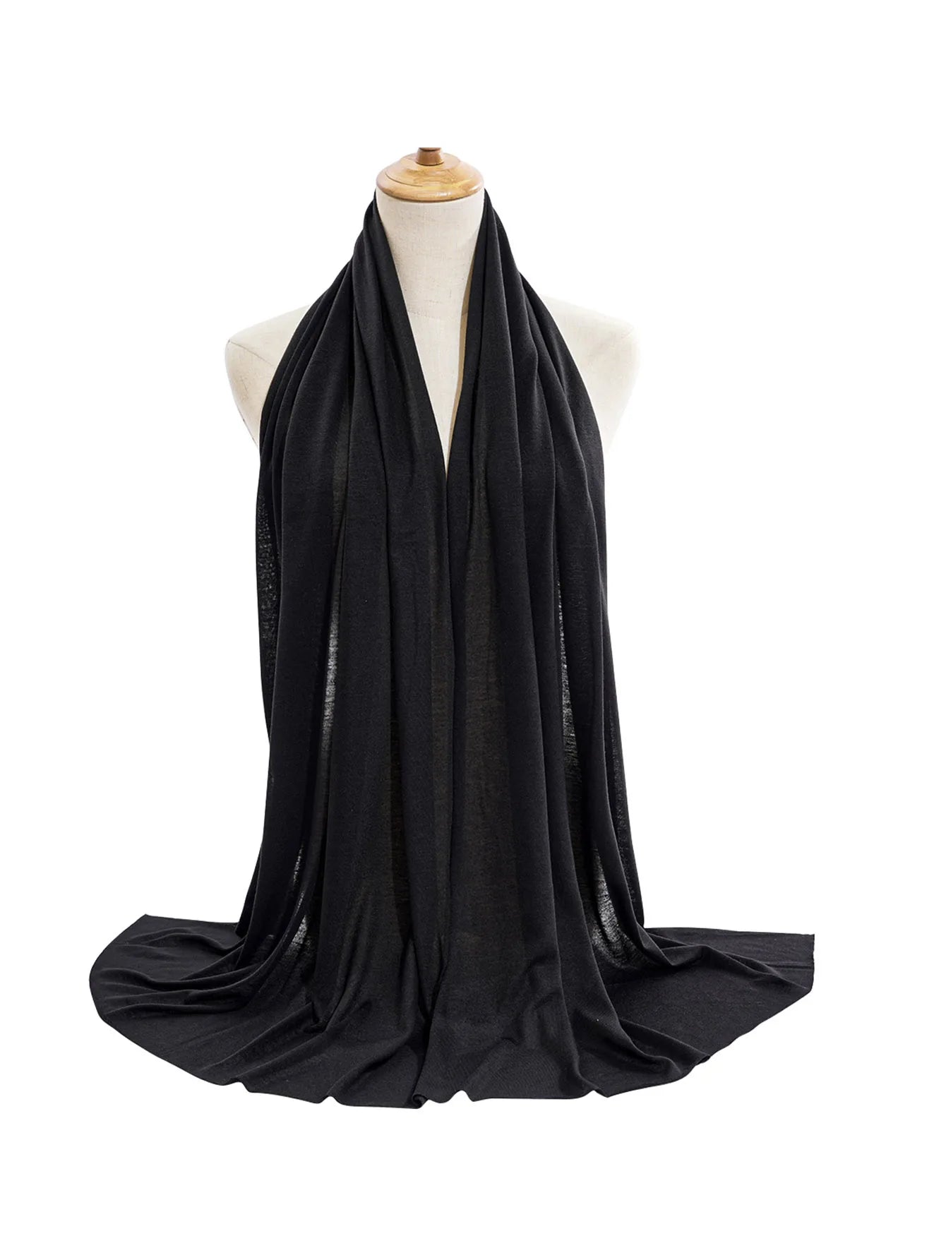 Hot selling stretch jersey turban african headband solid color super soft extra long breathable headband for women