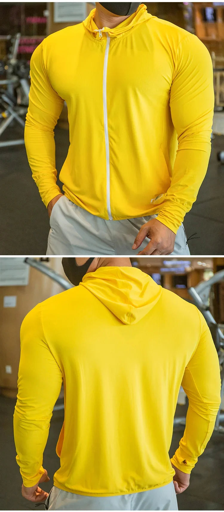 2023 new Men's Jacket Zip Hoodie Long Sleeve T-shirts Gym Sports Clothing Running Male Coat Jackets For Men Hooded Sweatshirts