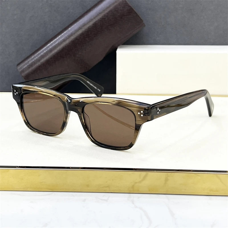 Famous Luxury Men's Sunglasses OV5524SU Square Acetate Female Women's Sunglasses BIRELL Outdoor oculos de sol masculino C5 As Picture