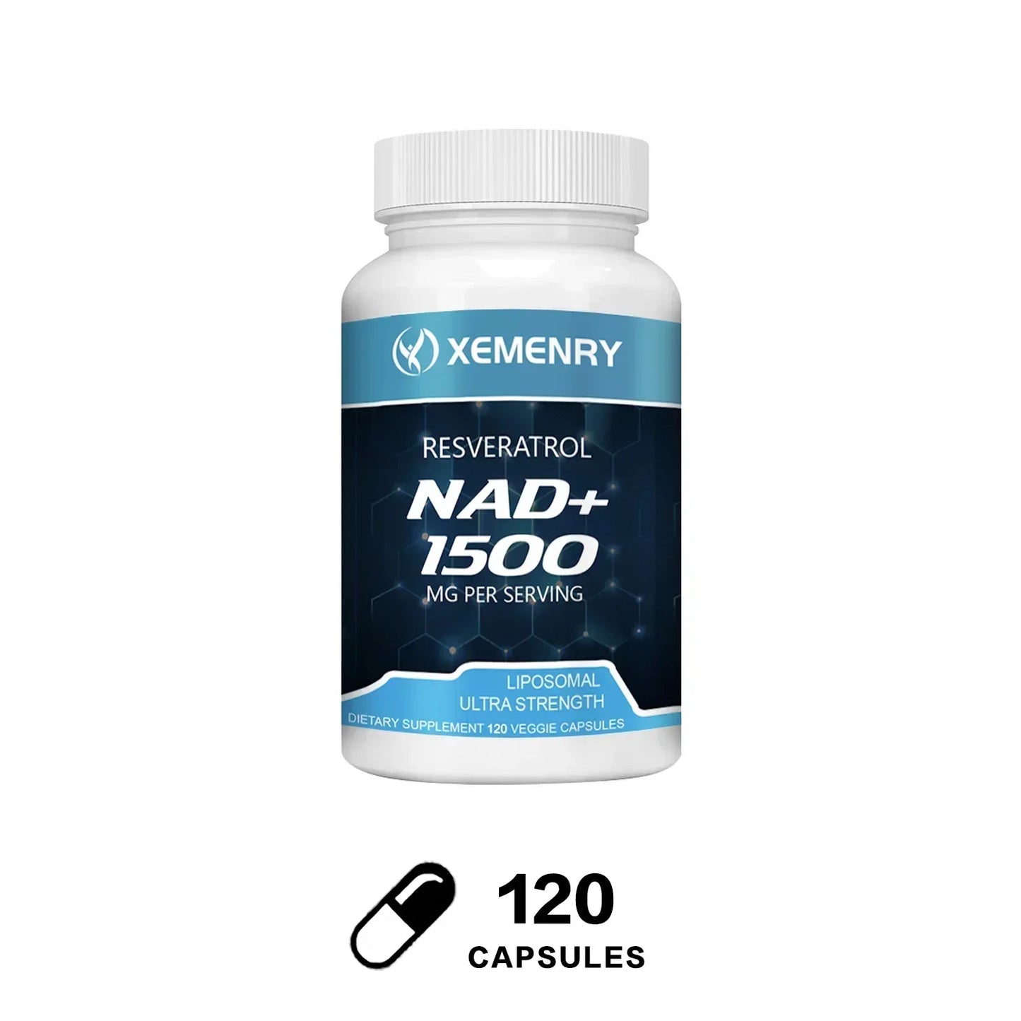 NAD + Resveratrol - Anti aging, Boost Energy, Cell Repair and Skin Health 120 Capsules
