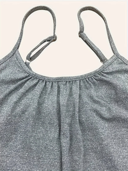 Plus Size 1XL-5XL Women's Fashion Spring Summer Solid Color Jumpsuit Women Casual Camisole Jumpsuit