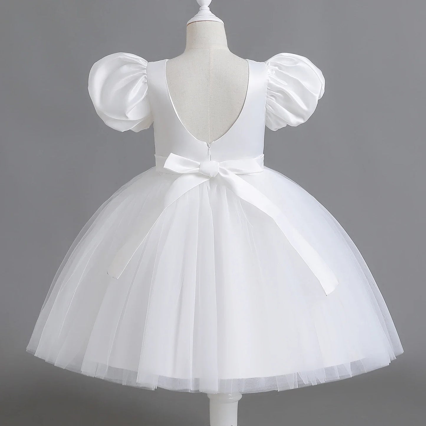 Elegant Girl Fluffy Dress Flower Baby Wedding Ceremony Costume Birthday Outfits White 1st Communion Tutu Gown Kids Gala Clothes