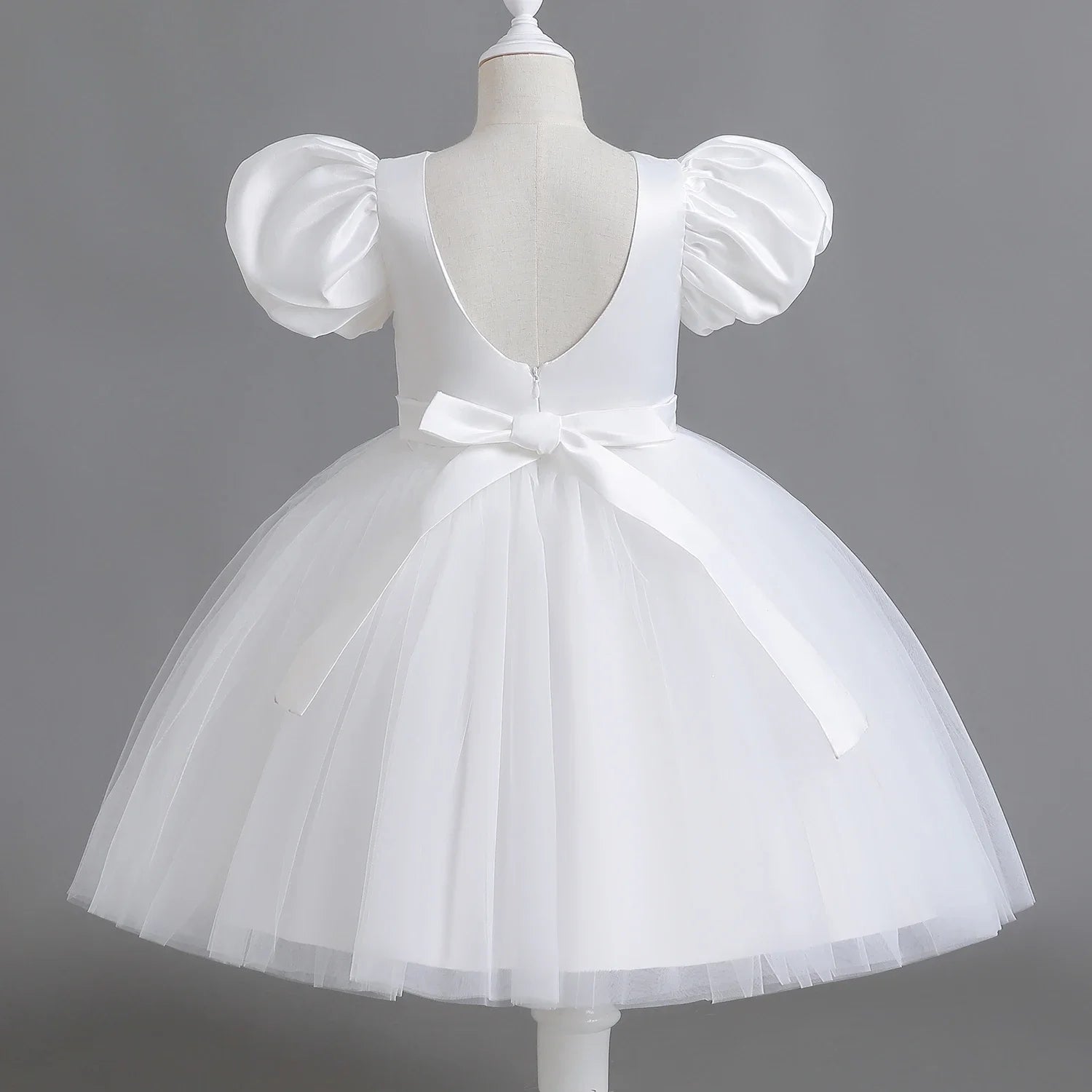 Elegant Girl Fluffy Dress Flower Baby Wedding Ceremony Costume Birthday Outfits White 1st Communion Tutu Gown Kids Gala Clothes