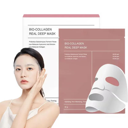 4Pcs/Box Absorbable Bio-Collagen Real Deep Mask Night Moisturizing Mask Firming Nourish Brightening Moisturizing Skin Care Default Title
