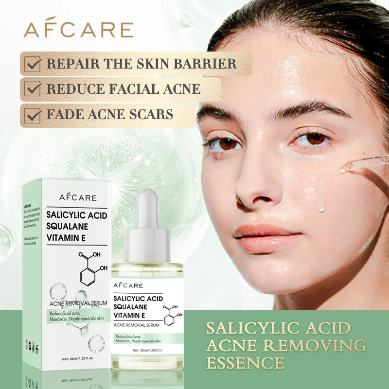 Anti-Acne Face Serum Salicylic Acid Acne Removing Essence Squalane Vitamin E Moisturizing Brightening Korean Skincare Products
