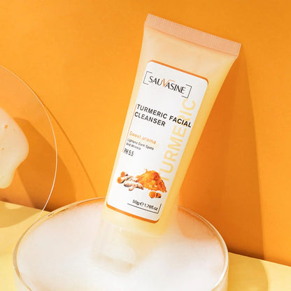 5 Piece Set Turmeric Facial Care Acne Cleansing Cream,Anti-Aging Serum,Dark Spot Moisturizer Fade Spots for Radiant Skin Care