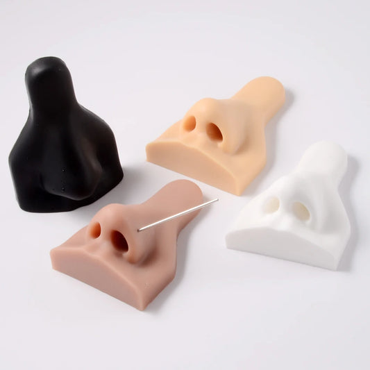 1Pc Soft Silicone Nose Model Tattoo Practice Jewelry Display Piercing Tools Earring Display Tool Acrylic Display Stand Kit