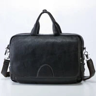 FANCODI Genuine Leather Briefcase men Business Bag Male Portfolio Attache Case Leather 15.6" Laptop Bag Office tote Handbag big