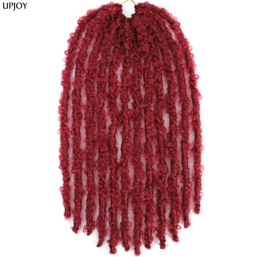 Butterfly Locs Crochet Hair 12 inch Handmade Butterfly Soft Locs Crochet Hair Extensions Synthetic Braiding Hair 12Strands/pack Badiee Stylez