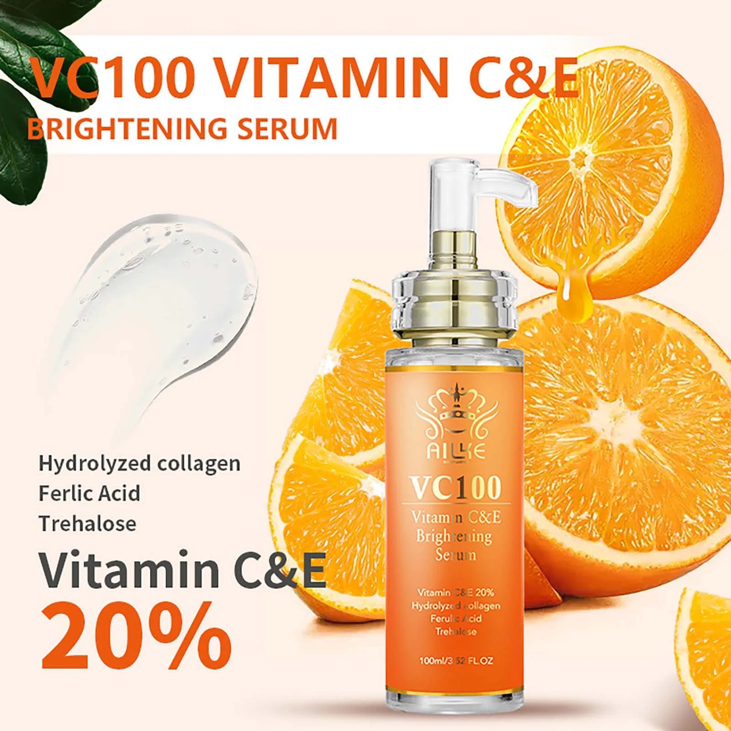 AILKE Vitamin C Whitening Kit For Women, Even Skin Tone, Clean Skin, Moisturizing, Anti Wrinkle & Aging, Glow Skin Set Serum