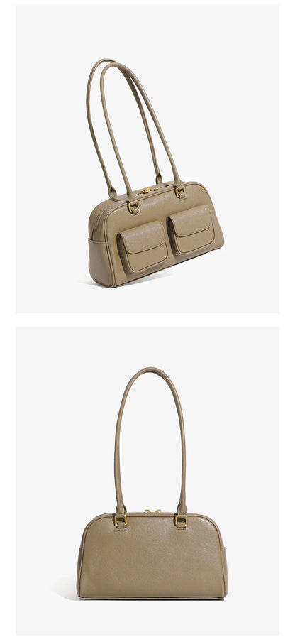 Hifashion Luxury Genuine Leather Underarm Shoulder Bags For Women 2025 Trend Designer Pillow Satchel Tote Office Ladies Handbags