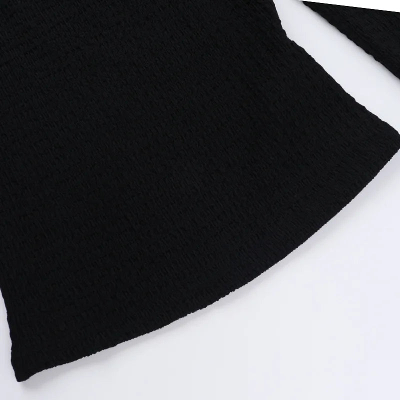 Goth Dark Punk Grunge Fishnet Patchwork Off Shoulder T-shirts Trim Corn Strap Halter Tops Autumn Mall Gothic Streetwear T-shirt