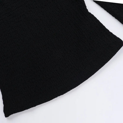 Goth Dark Punk Grunge Fishnet Patchwork Off Shoulder T-shirts Trim Corn Strap Halter Tops Autumn Mall Gothic Streetwear T-shirt