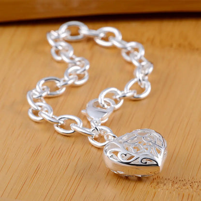 New High quality 925 Sterling Silver 4MM Women Men chain Male Twisted Rope Bracelets Fashion Silver Jewelry H269