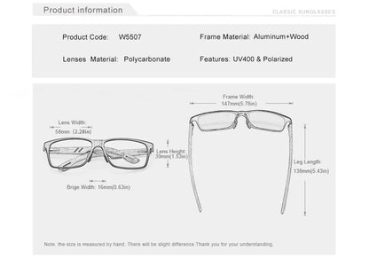 KINGSEVEN Vintage Polarized Men Wooden Sunglasses Wood UV400 Protection Fashion Square Sun Glasses Women Gafas De sol