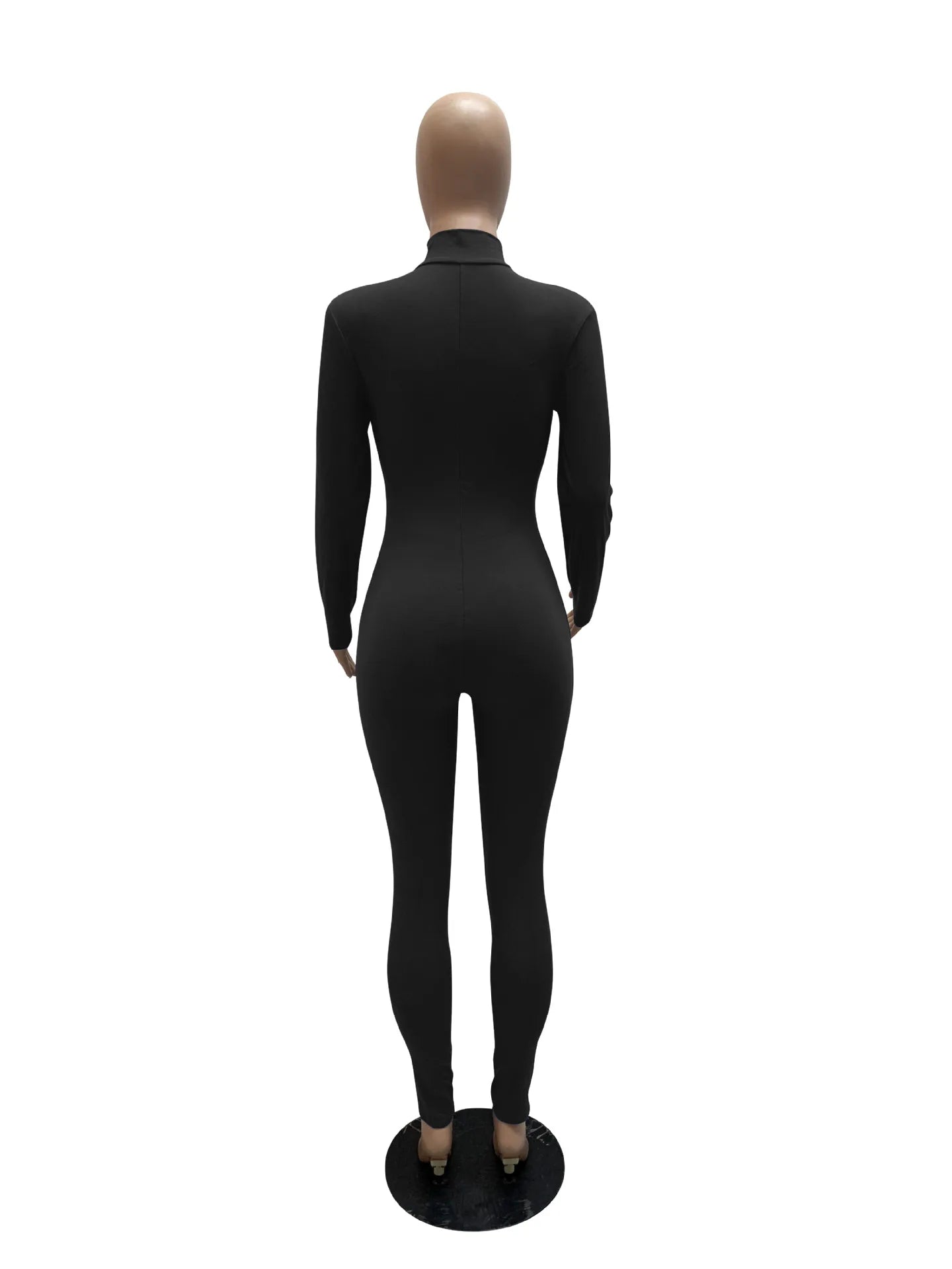 Women's Bodycon One-piece Jumpsuit Long Sleeved Big Zipper Female Casual Sport Workout Skinny Activity Wear Overalls Tops Badiee Stylez