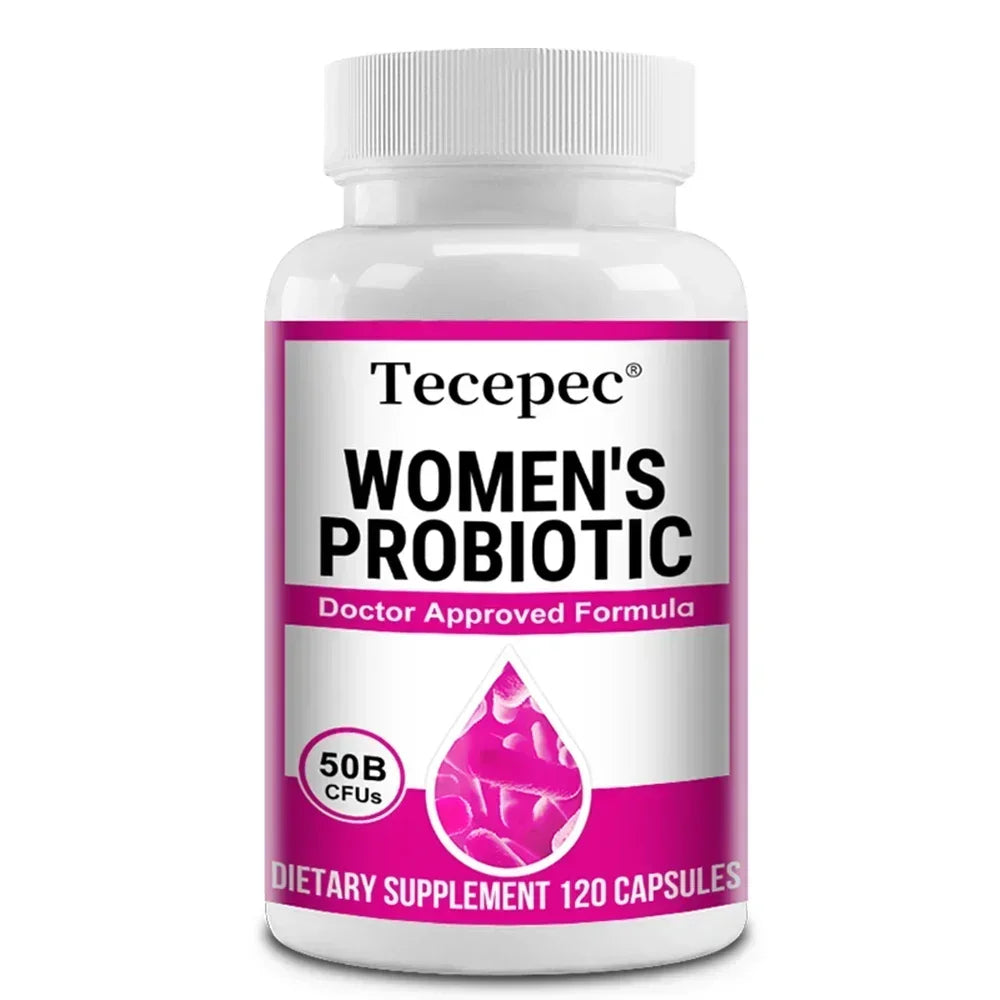 Women's Probiotic 50 Billion CFU, Cranberry Extract, Supports Digestion and Vaginal Health, Urinary Health, 120 Capsules 120 count-1bottle