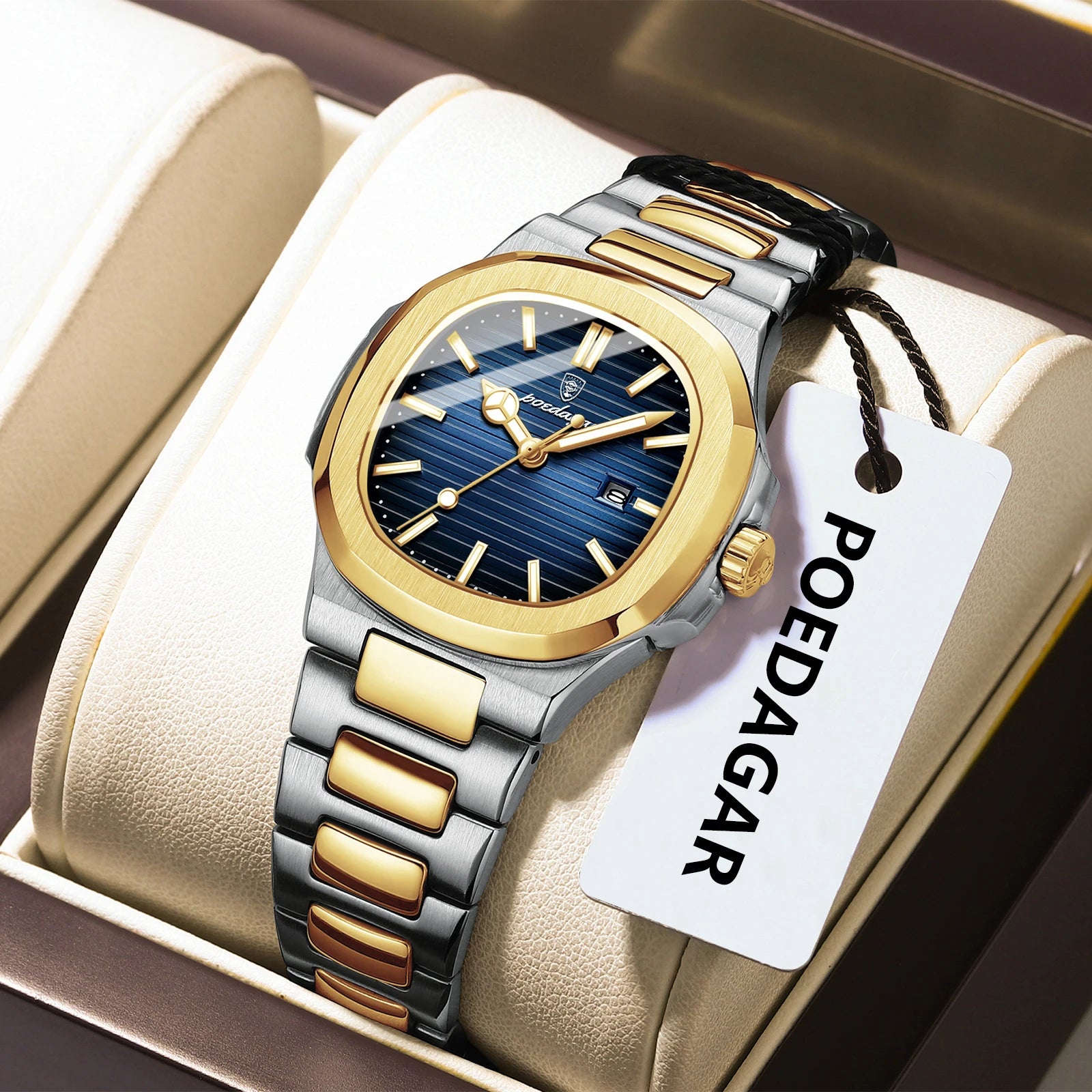 POEDAGAR Trendy Women's Watches Waterproof Luminous Date Ladies Wristwatch Stainless Steel Quartz Fashion Watch For Woman Reloj