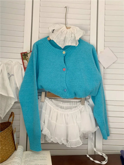 French Lace Up Short Fart Curtain Skirt Spring Layered Skirt INS Women Wrap Skirt Bandage Dress Apron Curtain Expansion Skirt