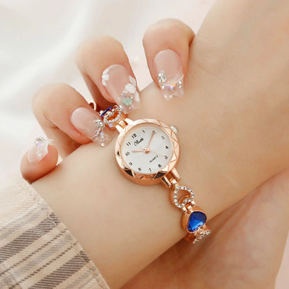 4PCS Set Woman Bracelet Watches New Fashion Luxury Ladies Stainless Steel Wrist Quartz Watch For Valentine's Day Birthday Gifts