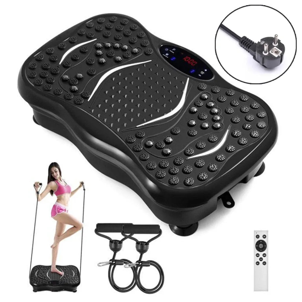 4D Vibration Fat Shaking Machine Music Multifunctional Vibration Platform Plate Mini Cardio Training Weight Loss Machine -EU plug